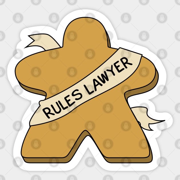 Rules Lawyer Funny Meeple Sticker by pixeptional